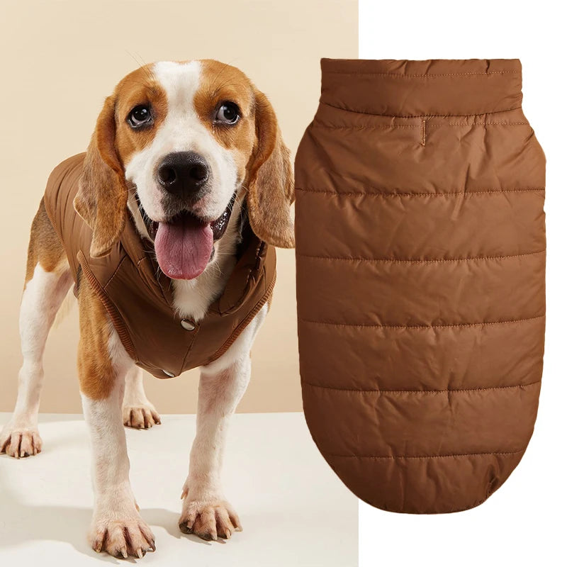 GorisPet Winter Dog Jacket for Small/Medium Dogs Solid Leisure Style Fleece Lined Waterproof Quilted Coat 11 Colors
