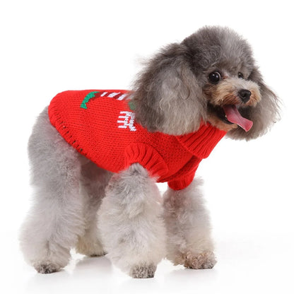 Holiday Design Mrs.Claus Pet Winter Sweater XXL Polyester Cloth Santa Christmas Costume Dog Modern Style Accessory Spring Autumn