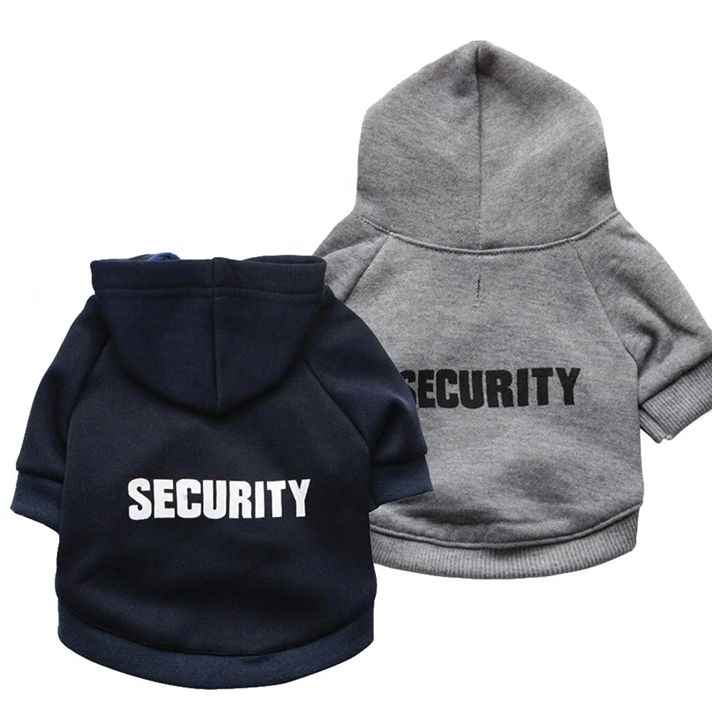 Security XXXL Dog Winter Classic Modern Sport Style Hoodies with Print Made of Fleece Polyester & Cotton for Spring Season