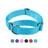 Wholesale Luxury Style Solid Nylon Pet Collars Adjustable Big Dog D-Ring Collar Cheap Pet Accessories for Training Classic Alloy