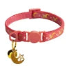 Colorful Shining Star Moon Pet Nylon Collar Soft Adjustable Small Bell Print Buckle Closure for Cats Dogs Pets Accessories