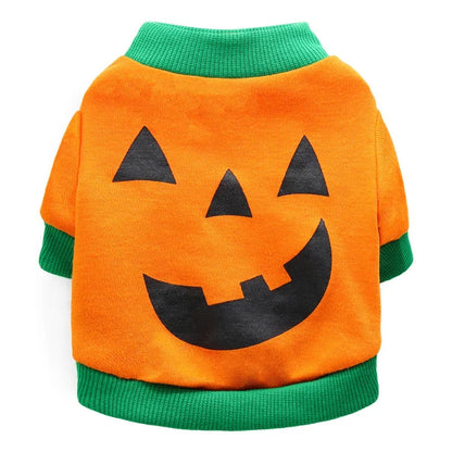 Wholesale Best Price Pumpkin Head Pet Sweatershirt Print Design Summer Winter Halloween Style Apparel for Dogs and Cats