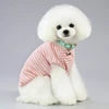 Comfortable Striped Dog Cat T-Shirt Polyester Cotton Blend Breathable Classic Design Spring/Summer/Fall 5 Colors Available Hand