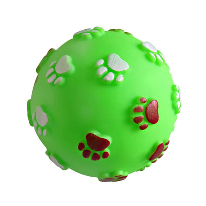 Eco-Friendly Durable Vinyl Rubber Paws Cartoon Style Dog Toy Balls Pet Interactive & Movement Chew Toys with BB Squeaker