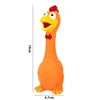 Squeaky Latex Cartoon Chicken Dog Chew Toy-Durable Interactive Sound for Small/Medium/Large Dogs Multi Colors