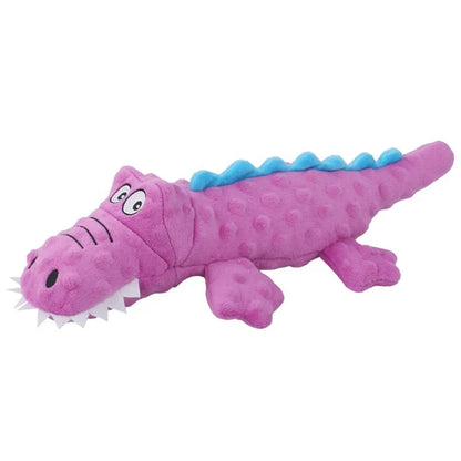 Wholesale Squeaky Plush Crocodile Dog Chew Toy Soft Stuffed Animal for Cats Dogs Cute Cartoon Style Durable for Teething Puppies