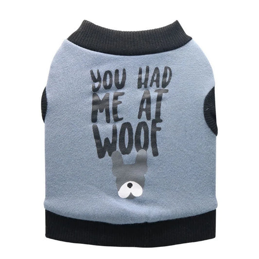 Wolf Print Sublimation Dog Hoodie Fleece Pet Shirt Large Blank Puppies Coated Spring Summer Autumn Leisure YOU HAD ME WOOF