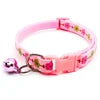 GorisPet Cute Christmas Print Adjustable Nylon Pet Collar with Colorful Plastic Buckle and Small Bells for Dogs & Cats