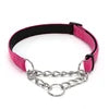 Reflective Modern Luxury Nylon+Metal Dog Collar P-Chain Anti-Burst Shockproof Adjustable Safety Chain Durable Outdoor Use