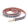 British Western Plaid Pet Dog Leash Classic Tartan Pattern PU-lined Durable Comfortable Walking Lead for Small Medium Dogs Cats