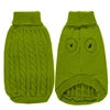 Solid Color High-Neck Cable Knit Eco-Friendly Pet Sweater Warm Autumn/Winter Pullover Dogs Cats 12 Vibrant Hues Simple Soft