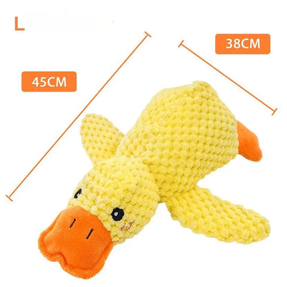 Cheap Fun Cartoon Squeaky Duck Dog Chew Toy Soft 3 Size Plush Pet Toy with Crepe Paper Bite-Resistant Feature for Big Gogs