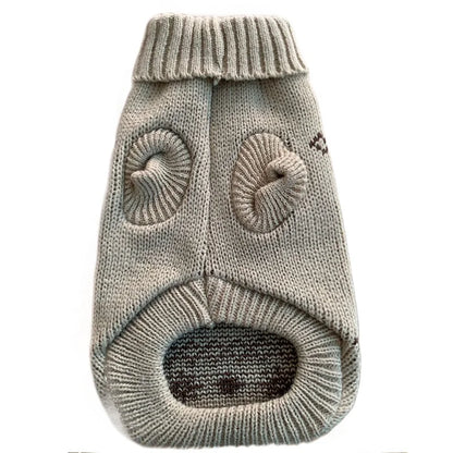 Christmas Reindeer Designer Pet Clothes Cute Cartoon Knitted Wool Jumper Sweater for Small/Large Dogs Cats Winter Cotton Fur PU