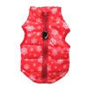 Warm Polyester Padded Leisure Mediterranean Design Dog Harness Vest Pet Winter Coat with Geometric Pattern