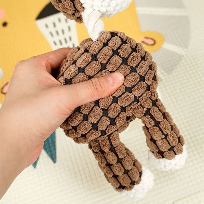 High Quality Durable and Funny Plush Dog Chew Toys Washable Tough Pet Toy Made of Rope Cotton and PP Packed in a Bag
