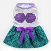 Shining Green Modern Mermaid Fish Tail Spring Summer Dress for Dogs Cute Princess Style Pet Clothes Stylish Mermaid Printing