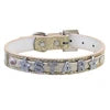 Custom Name GorisPet Luxury Dog Collar Rhinestone Letters DIY Personalized PU Pet Collar for Dogs Cats Sparkly Glitter