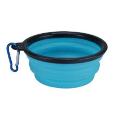 Eco Friendly High Quality Pure Solid Color Dog Silicone Outdoor Collapsible Waterproof Portable Bowl Dog Accessories Pet Feeder