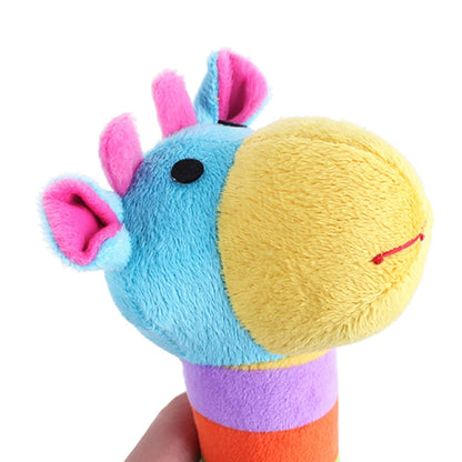 High Quality Lion Giraffe Stripe Squeaky Plush Dog Toys Eco-Friendly Cartoon Style Made of Cotton and Plastic