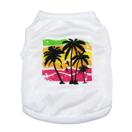 Modern Breathable Summer Polyester Pet Shirt Eco-Friendly Sustainable Factory Price Hawaii Printing Cheap Blank Dog Clothes for