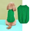 High Quality Autumn Winter Eco-Friendly 100% Cotton Pet Cats Dogs Sweater Fashionable Plaid Twist Knitted Warm Clothing