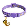 Colorful Shining Star Moon Pet Nylon Collar Soft Adjustable Small Bell Print Buckle Closure for Cats Dogs Pets Accessories