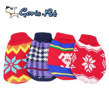 GorisPet Winter Clothes for Large and Small Dogs Solid Pattern Warm Colorful Knit Sweaters Cute and Modern Style for Pets