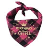 Custom Design Cotton Cat Scarf Dog Bandana Fashion Print Happy Birthday BOY GIRL Adjustable Triangle Spring Summer Winter