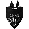 Happy Wedding Propose Marriage Custom Logo Sublimation Dog Bandana 100% Polyester for Fall Winter Summer Pet Apparel Accessory