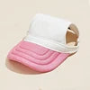 Canvas Pet Baseball Cap Ear Holes Adjustable Sun Visor Hat for Dogs Cats Solid Ins Breathable Summer Outdoor Accessory Multiple