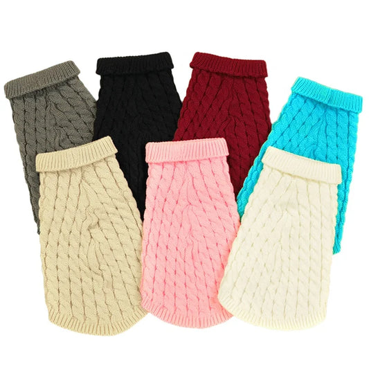 High Quality Handmade Luxury GorisPet Eco-Friendly Pet Dog Outing Sweater Solid Color Classic Shirt Style Fall Winter Use Coated