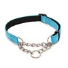 Reflective Modern Luxury Nylon+Metal Dog Collar P-Chain Anti-Burst Shockproof Adjustable Safety Chain Durable Outdoor Use