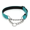 Reflective Modern Luxury Nylon+Metal Dog Collar P-Chain Anti-Burst Shockproof Adjustable Safety Chain Durable Outdoor Use