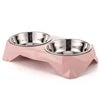 High Feet Anti-Skid Reptile Feeder Stainless Steel Bowls PP Stand Modern Waterproof Solid Rounded Cervical Vertebrae Neck