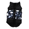 Warm Polyester Padded Leisure Mediterranean Design Dog Harness Vest Pet Winter Coat with Geometric Pattern