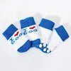 Cute Cartoon Duck Paw Anti-Slip Rubber Dog Socks Fashion Style Waterproof Pet Sock Shoes with Grip Knitted Animal Pattern