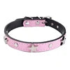 Luxury High Quality PU Dog Collar with Elegant Metal Buckle 3D Star Decoration Solid Pattern Elegant Style