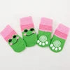 Cute Cartoon Duck Paw Anti-Slip Rubber Dog Socks Fashion Style Waterproof Pet Sock Shoes with Grip Knitted Animal Pattern