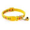 Cute Modern Floral Durable Dog Collar for Cats Dogs Colorful Polyester Nylon Ribbons Adjustable Safety Buckle Vibrant 6-Piece