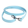 Durable Luxury Dog Walking Lead Simple Solid Candy Colors 16 PU Slip Pet Leash Flat Strap Metal Snap Hook