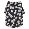 Hawaii Style Daisy Print Polyester Pet Coat Small Medium Dogs Breathable Short Sleeve Summer Shirt Collar Cute Floral Design