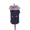 Hot Selling XL Black and Gray Super Soft Fur Collar Accessories for Coats Dogs Nice Winter Woolen Pet Coat Warm and Comfortable