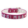 Custom Name GorisPet Luxury Dog Collar Rhinestone Letters DIY Personalized PU Pet Collar for Dogs Cats Sparkly Glitter