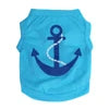 Fashion Anchor Printed Cotton-Polyester Summer Shirts for Small Dogs Bulk T-Shirts for Dogs for Spring Season