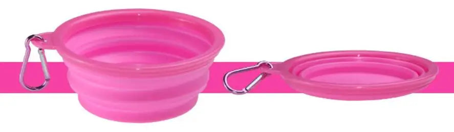 Eco Friendly Silicone Solid Modern Portable Waterproof Dog Collapsible Travel Bowls 11 Colors Available