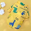 Super Cute Polyester Pet Apparel Fleece Lined Sweatshirt Dino Strawberry Bear Patterns Warm Dog Cat Clothing for Winter Spring