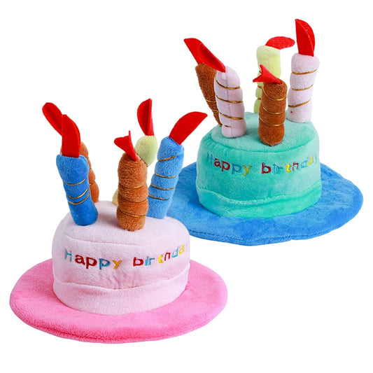 Adjustable Eco-Friendly Breathable GorisPet Pet Birthday Hat Dogs Cats-Soft Plush Material Print Ins Colorful Summer Spring