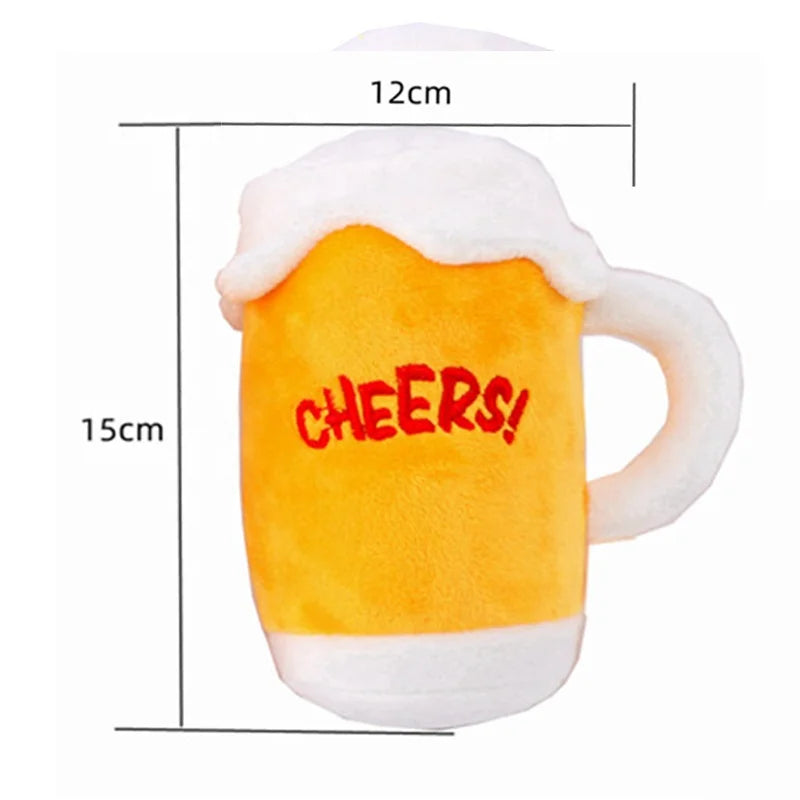 Wholesale Custom 3D Stuffed Animal Plush Barking Dog Toy Cute Pet Interactive & Movement Toys Bottle Mugs