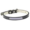 Low MOQ Shining PU Dog Collar with Custom Logo Solid Pattern Cat Neck Collars in XL XXL Sizes Engraved ID Name