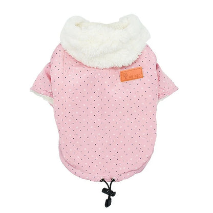 Popular Cheap Super Warm XXL Winter Coat for Dogs Coral Fleece Material with Moden Style Dot Pattern Rainproof Wool Clothing